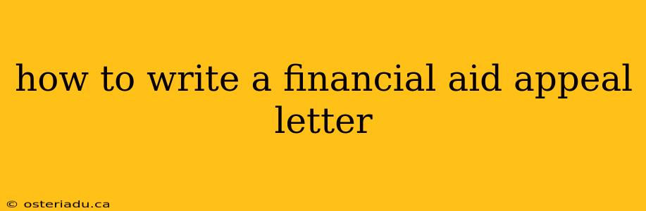 how to write a financial aid appeal letter