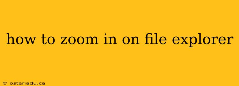 how to zoom in on file explorer